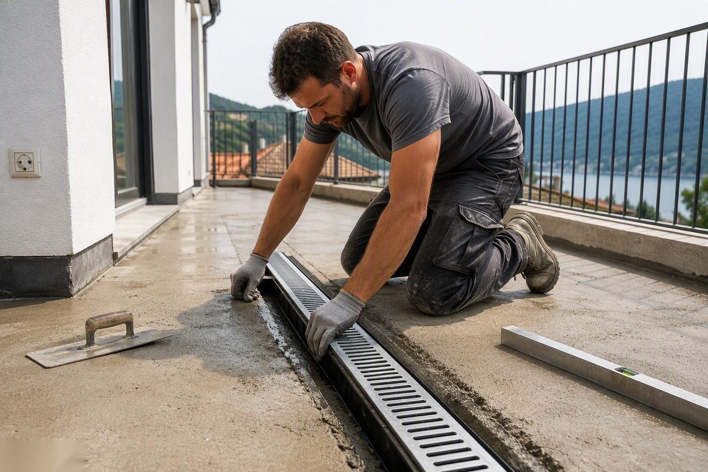 Drenaggio e Pendenze Terrazzo in Brianza — intervento di Rifacimento Terrazzo Brianza